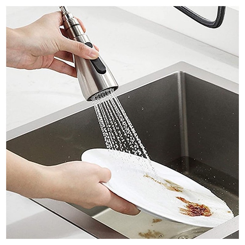 Pull Down Kitchen Faucet Head Replacement, 3-Function Kitchen Faucet Head