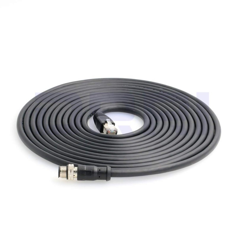 DRRI Cable blindado M12 de 8 Pines Macho a RJ45