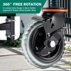 YeeJinHong 2Pack Gate Wheel with Brake Heavy Duty Fence 6inch