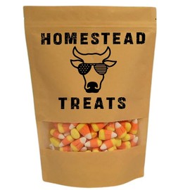 Homestead Treats Freeze-Dried Candy Corn - Sweet, Crunchy & Delight Candy - Made with Premium Ingredients - Unique, Healthy Twist on a Classic Favorite - USA-Made 3oz Resealable Package