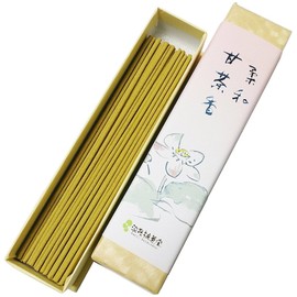 Awaji Baikendo Incense Sandalwood Incense, Sandalwood, Frankincense Purifying Incense, Shinto and Buddha Favorite Soft Sweet Tea Incense, 0.6 oz (16 g) #39