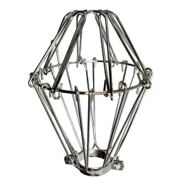 BulbsCo Polished Nickel Small Wire Lamp Guard - Cage