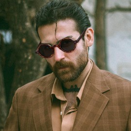 CARFIA Retro Acetate Small Face Polarized Sunglasses for Men Cool Classic Round Sun Glasses CA2501 Tortoise Frame