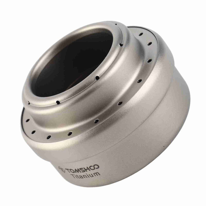Portable Mini Alcohol Stove with Lid Cross Stove Stand Rack