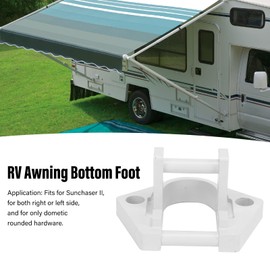 RV Awning Base Bottom Foot Solid Aluminum for Sunchaser II, High Strength RV Awning Arm Slider, Bottom Mounting Bracket for Dometic Rounded Hardware