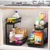 Under Sink Organizer,2 Pack Under Sink Organizers and Storage Basket,