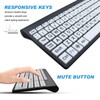 HXMJ-Wireless Large Print Keyboard and Mouse Set with USB Receiver|