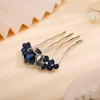 Flower Crystal Styling Hair Combs Dainty Rhinestone Twist Combs Hair