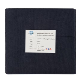 Fusible Iron-on Embroidery Backing Protect Flexible Knit Mesh Black Interfacing - 7" x 7", 100 Precut Sheets, Prevent Scratchy Itchy from Embroidery Stitch