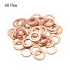 sourcing map Copper Sealing Ring Seals 10mm Inner Diameter Flat
