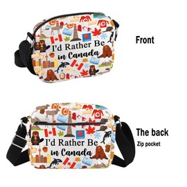 G2TUP Canada Travel Gift I'd Rather Be in Canada Makeup Bag Canada Lover Cosmetic Bag Canada Sightseeing Gift Canadian Gift (Be in Canada HS)