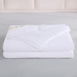YMLIVE Summer Lightweight Wool Comforter Queen Size, 100 GSM Thin Duvet Insert, Breathable Light Down Alternative Comforter, Noiseless Cotton Shell(White)