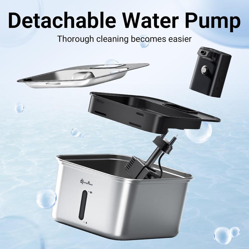 DownyPaws Cat Fountain Pump for DPWFP6-FSS, Black