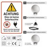 trendlights24 Stone IP65 Globe Light for Garden, 20 cm Globe