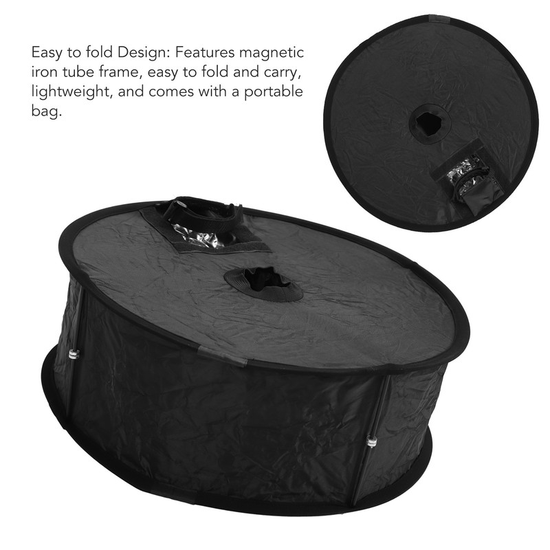 Ring Flash Softbox 17in Flash Diffuser Foldable Portable with Carrying