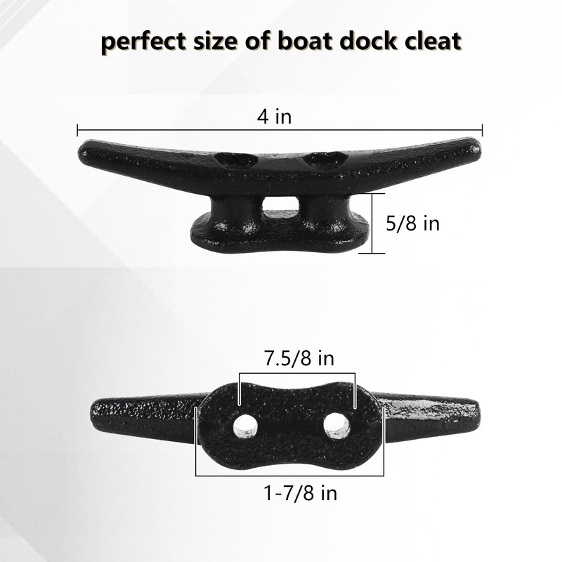 Dock Cleats 4 inch (6 Pack) Boat Dock Cleats with
