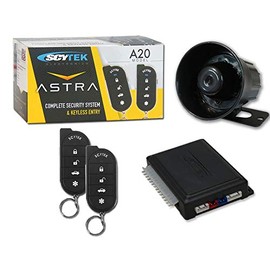 Scytek Car Alarm System with Keyless Entry & Two 4-Button Chrome Remotes