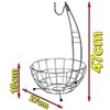 CHROME HANGING FRUIT BOWL VEGETABLE BASKET HOOK TREE APPLE ORANGE