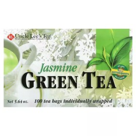 Uncle Lee's Tea, Jasmine Green Tea Tea Bags Individually Wrapped 100 Ct.