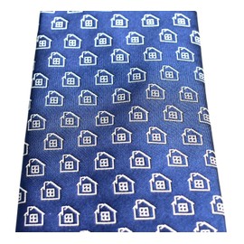 Maker V Real Estate Necktie - Real Estate Agent - Realtor - Architect - Construction - House - Contractor Gift - Navy Blue