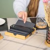bremermann Bamboo Napkin Holder with Metal Weight Napkin Dispenser