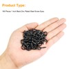 Powlankou 160 Pieces 1 inch Screw Eyes, Black Zinc Plated