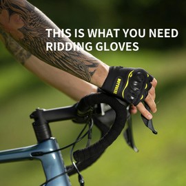 LL LALAKESI Outdoor Cycling Equipment Hard Knuckle Fingerless Motorcycle and Workout Gloves for Men and Women - Ideal for Cycling, Biking, Weightlifting, Running, Hiking and Outdoor Sports