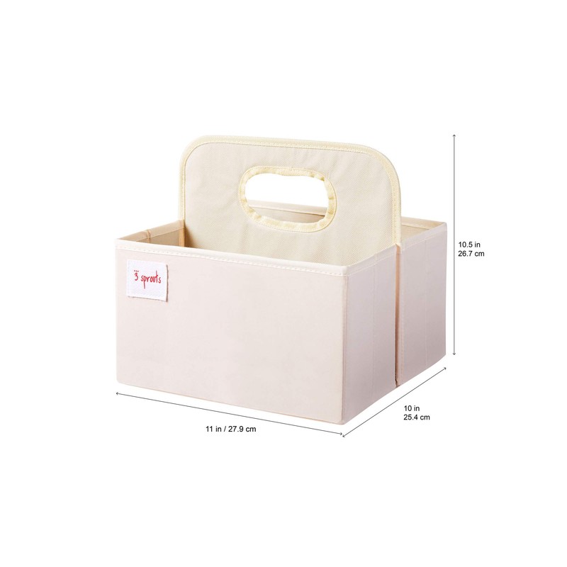 3 Sprouts Baby Nappy Caddy Organiser Basket for Children's Room,