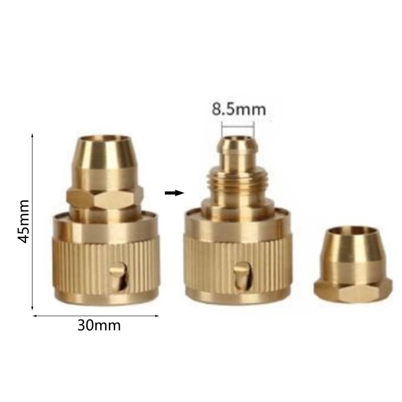 AstarFavor Brass Garden Hoses, Quick Coupling, 3/8 Inch, Hose Connector,
