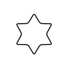 KAISER Christmas 6-pointed star-shaped cookie cutter, 6cm. Premium quality, light,