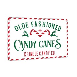 Funny Tin Sign Old Fashioned Candy Canes Metal Tin Sign for Home Kitchen Cafe Coffee Store Wall Decor 8x12 inch