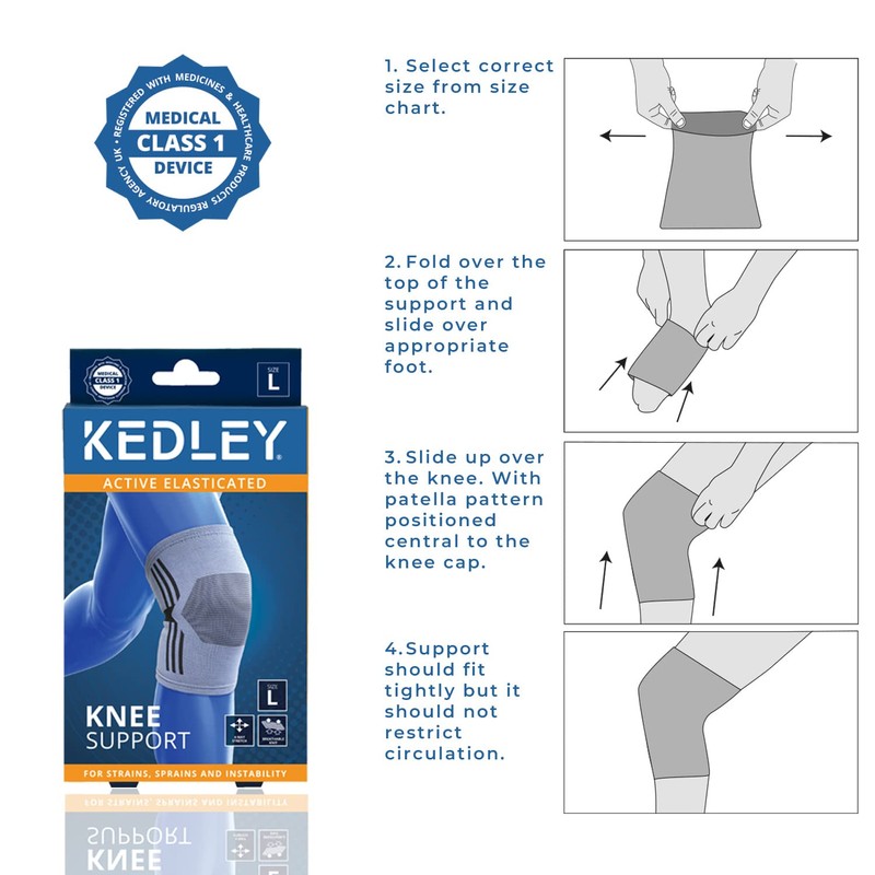 Kedley Knee Support Sleeve | Premium Elasticated Compression Support Band
