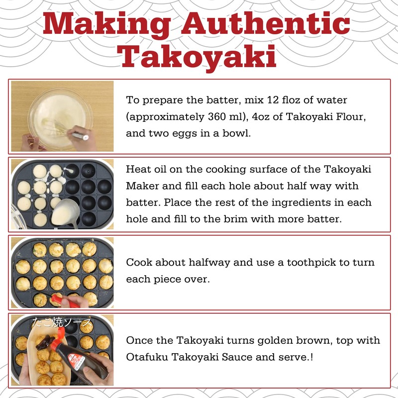 Otafuku Takoyaki Flour for Japanese Takoyaki Octopus Balls, 16 Oz