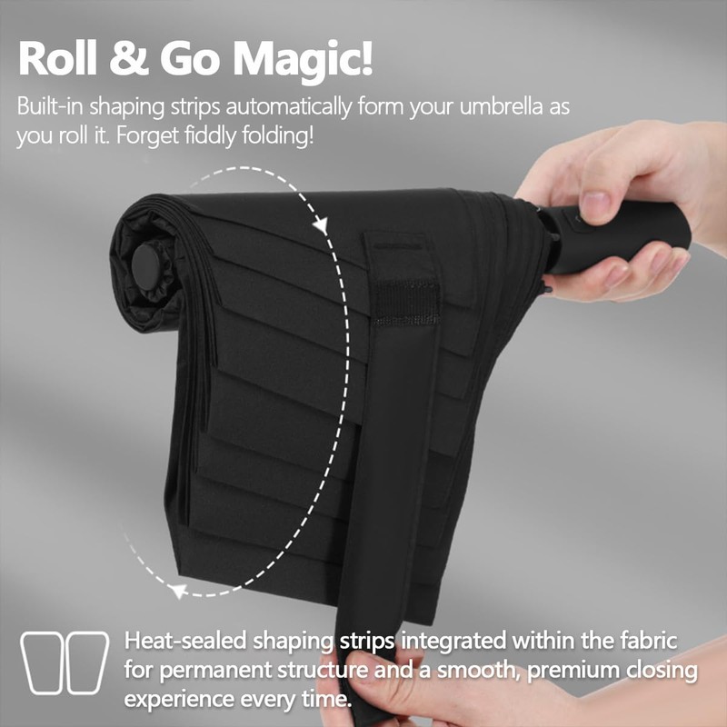 ZOMAKE Automatic Open Close Folding Umbrella- 3 Seconds Shape Memory