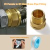 Lyeteung G1 Female Thread to G1 Male Thread Brass Octagonal