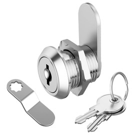 BOZXYE 1 Pack Cabinet Locks with Keys, 5/8" Cam Lock Keyed Alike, Mailbox Lock RV Cabinet Lock for Secure File Cabinet Mailbox Toolbox Drawer Replacement Lock, Zinc Alloy