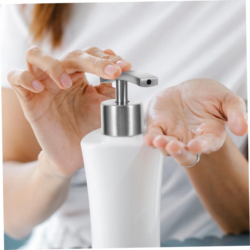 BIUDECO 2pcs Stainless Steel Lotion Dispenser Pump Rust Soap Dispenser