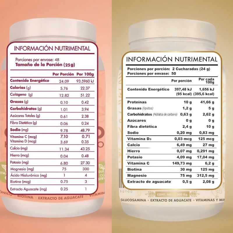 AG PERSEA Pack 2 Colgeno Hidrolizado Sabor Naranja y Premium