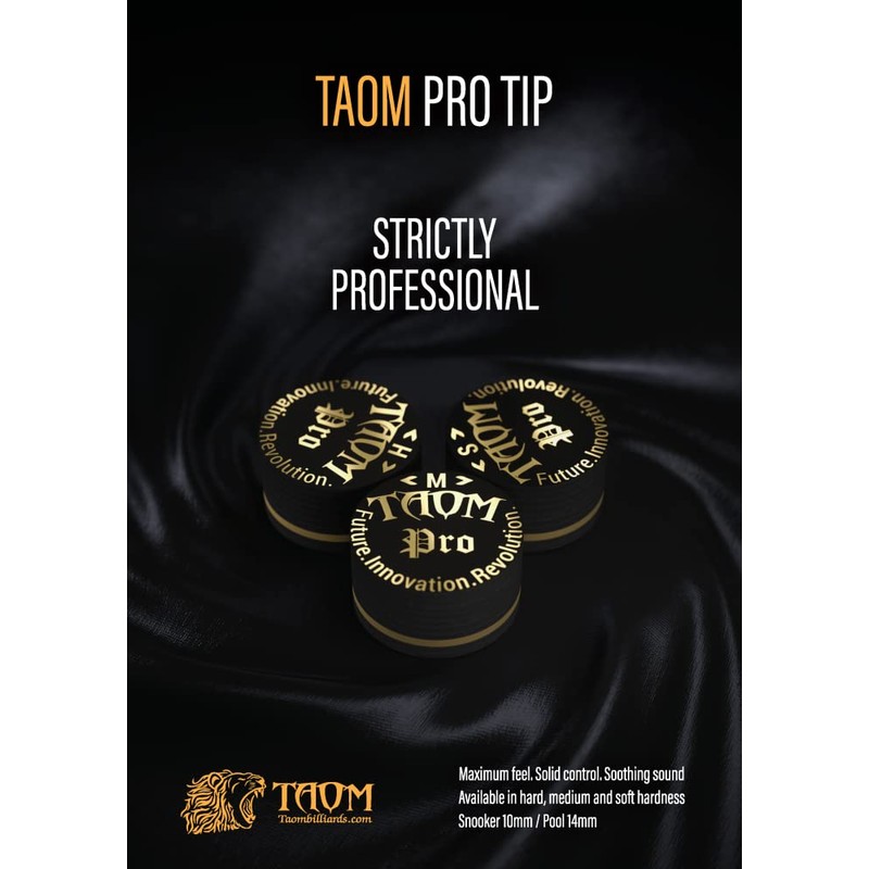 Taom Pro Laminated Pool Billiard Cue Tip - 14 mm