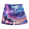 Boys Swim Trunks Wolf Howling in Moon Night Beach Board