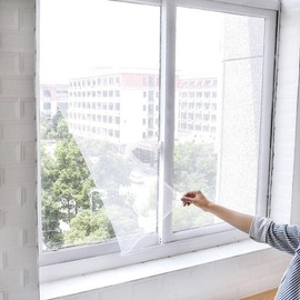 DIY Detachable Velcro Window Screen Mosquito Net (130x15cm) - Fine Mesh for Doors & Windows DIY 3ea