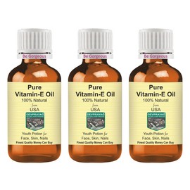 Devprayag Pure Vitamin E Oil Natural Therapeutic Grade (Pack of Three) 100mlx3 (10 oz)