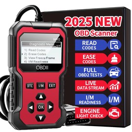 410red-OBD2 Scanner Diagnostic Tool - Quickly Erase Engine Light Fault Code Scanner Tool with Reset, DTC, Data Stream, I/M Readiness, Car & Truck Scan Tool for All Vehicles Since 1996
