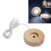 LED Light Base Display Base, USB Interface Wood Lighted Display
