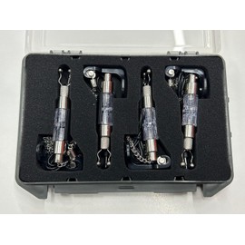 TMC 4 x illuminated Bite Indicators/hangers in case. Red, Yellow, Green & Blue