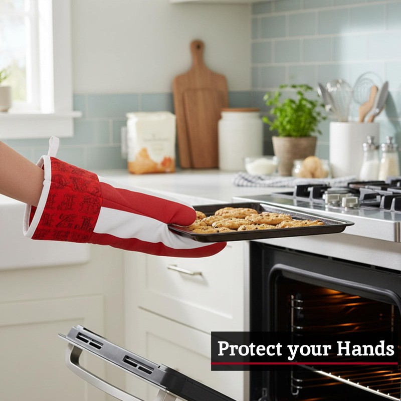 Premier Housewares Carnival Single Oven Glove – Heat Resistant Cotton