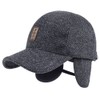 Men's Winter Warm Wool Woolen Tweed Peaked Baseball Cap Hat