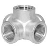 Beduan Stainless Steel 1/2 Inch 5-Way Outlet Cross Female Pipe