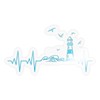 Spreadshirt Coast Sea Lighthouse Herschlag EKG Moin Sticker 10 x