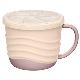 nip Snack Box for Babies and Toddlers, Snack Cup Handle and Lid, Crumble-free Grab Box, Ideal for Home or Travel, BPA-Free, Melamine Free, Sustainable, Pink